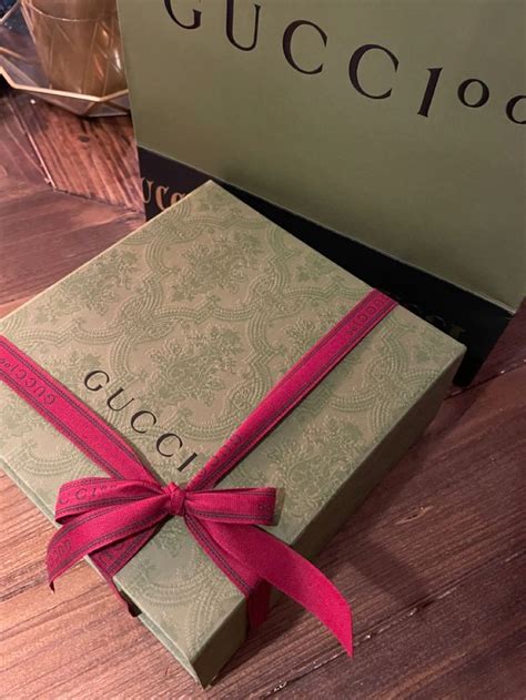 brown gucci box|gucci flower wrapping paper.